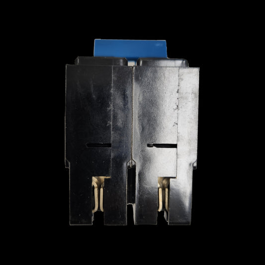 Taiyou 30A 2 Pole Circuit Breaker Plug-in Type black electrical component with blue lever