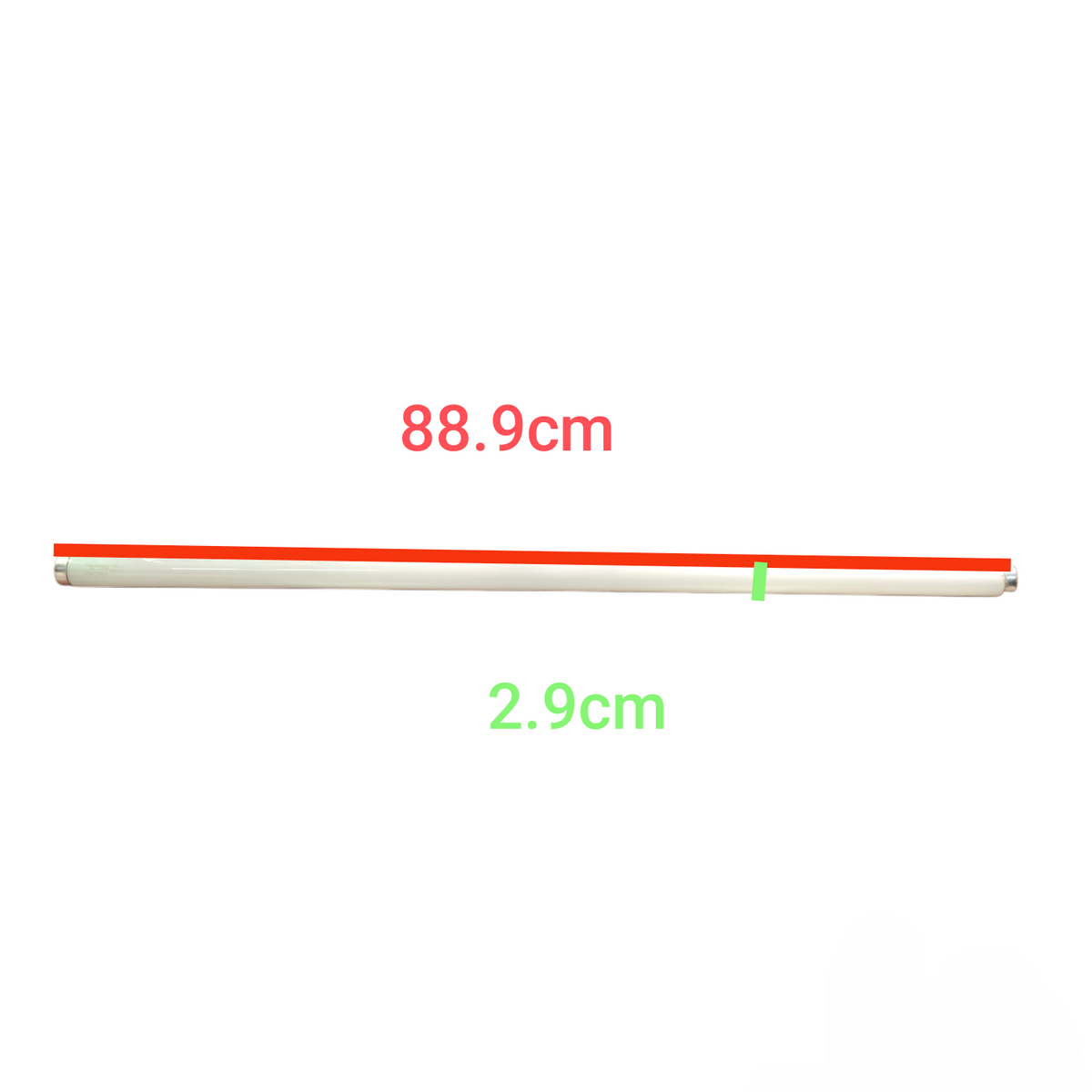 Taiyou 30W T10 Fluorescent Tube Daylight measuring 88.9 cm length and 2.9 cm diameter