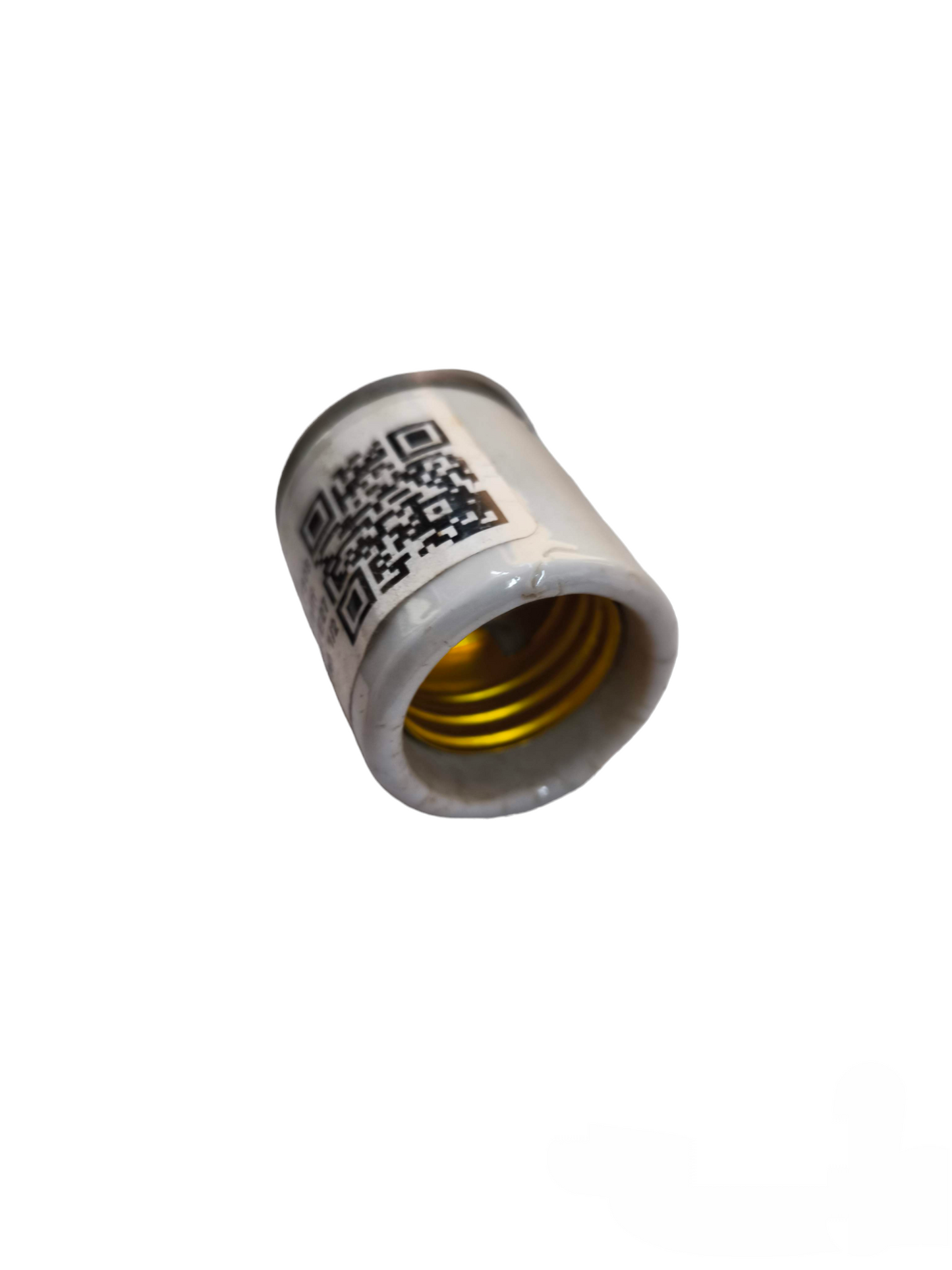 Taiyou porcelain E27 conduit socket with white ceramic body and metal interior threading for lighting installation