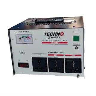 Techno 1000W automatic voltage regulator 220V with output display and multiple sockets