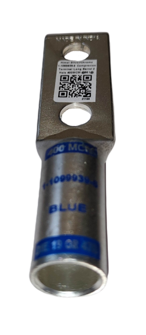 Utilux Terminal Lugs Long Barrel 2 Holes 400MCM electrical connector with metal construction