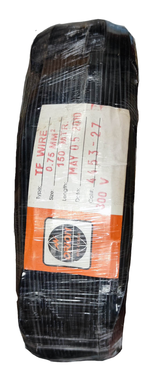ACME & MARTON TF Wire 18 0.75mm Stranded black electrical wire pack with label