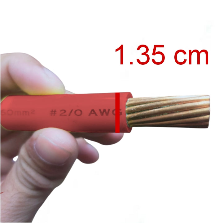 Phelps Dodge THHN and wires in red color with a #2/0 AWG gauge for electrical installations