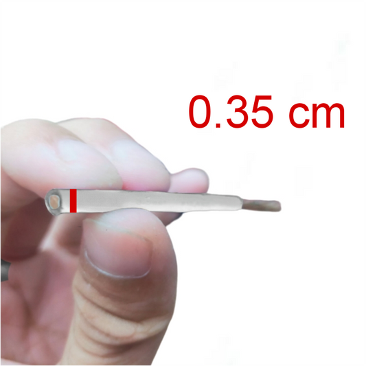 Close-up of Omega THHN AWG 12 Stranded Wire White held between fingers showing wire thickness