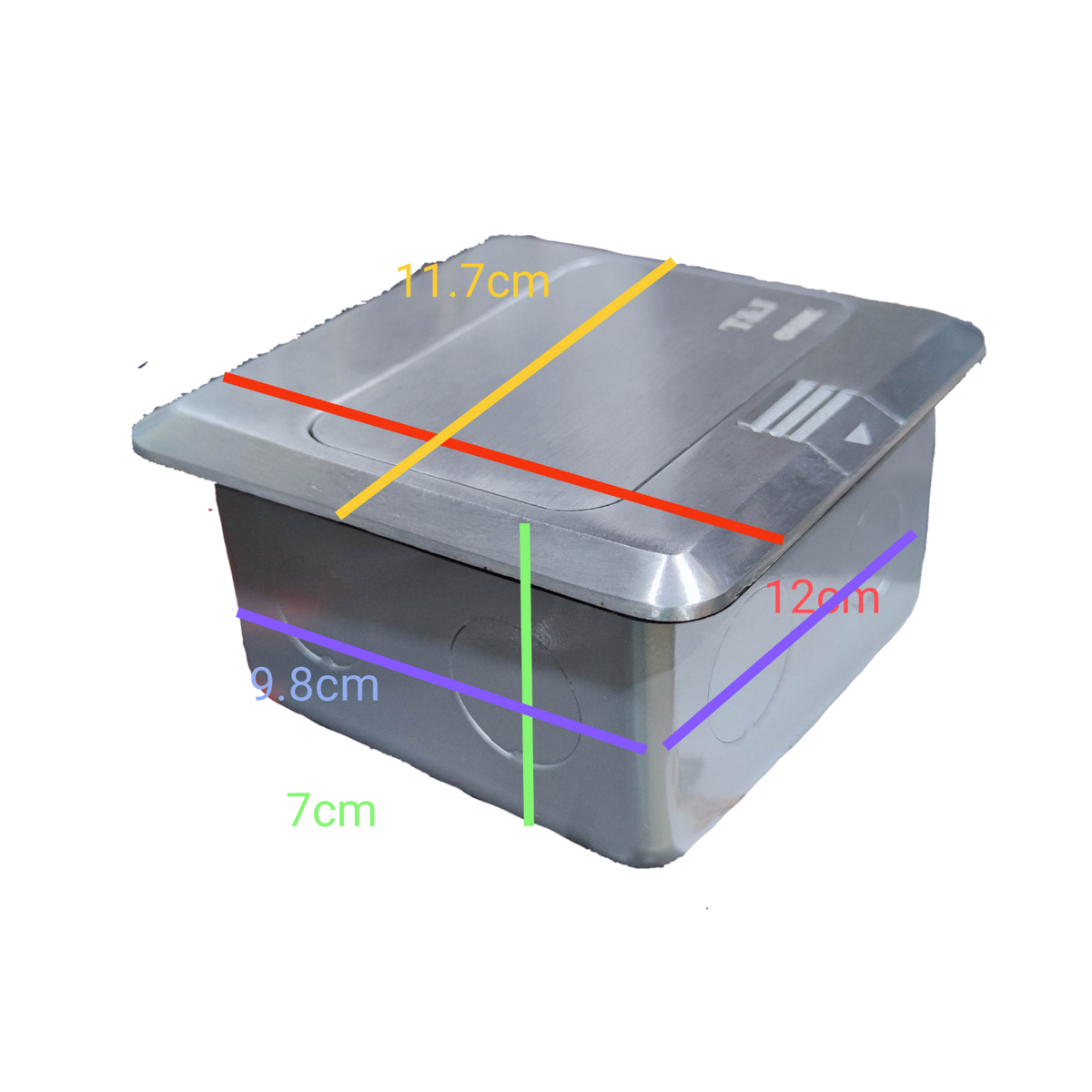 T&J Pop up Floor Outlet LAN with Voice stainless steel floor socket box with measured dimensions