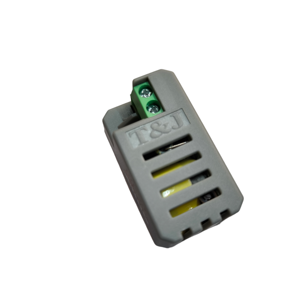 T&J USB Outlet Device 5V 2A compact gray power point component with terminals