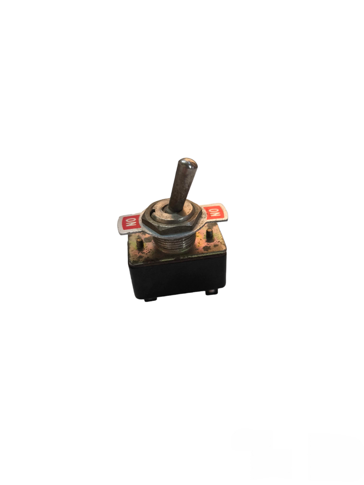 Toggle Switch On-On 4 Pins 1A 250V with metal lever and black base for electrical connections