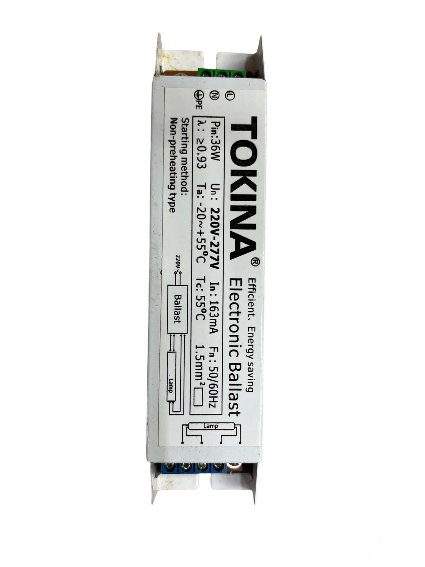 Tokina 1x36W Electronic Ballast 220V for efficient lighting installation and energy saving