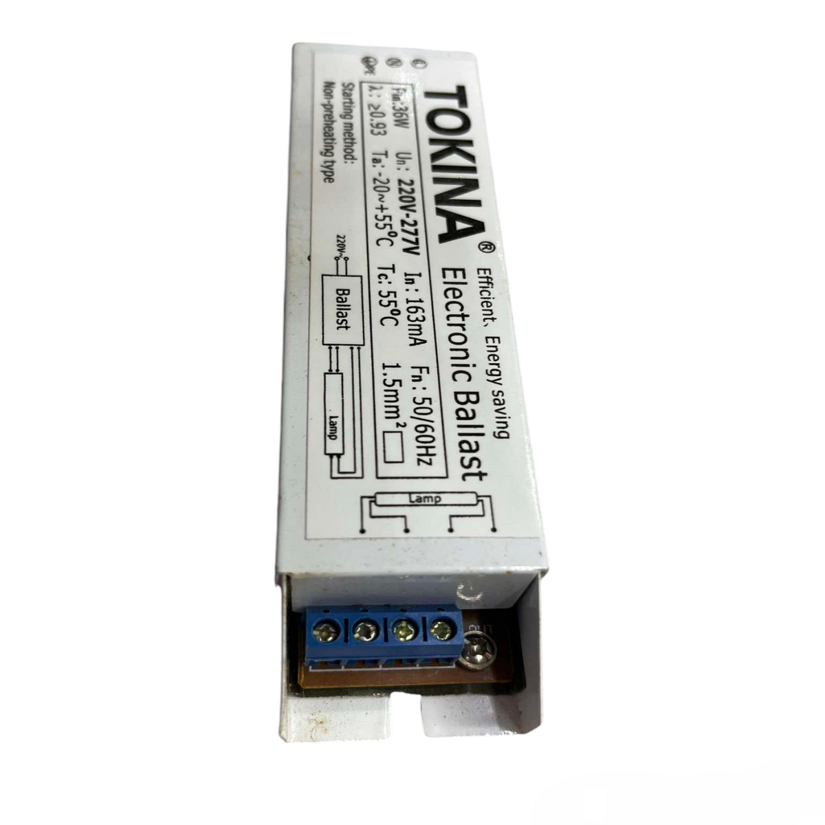 Tokina 1x36W Electronic Ballast 220V for energy-saving lighting installation and accessories