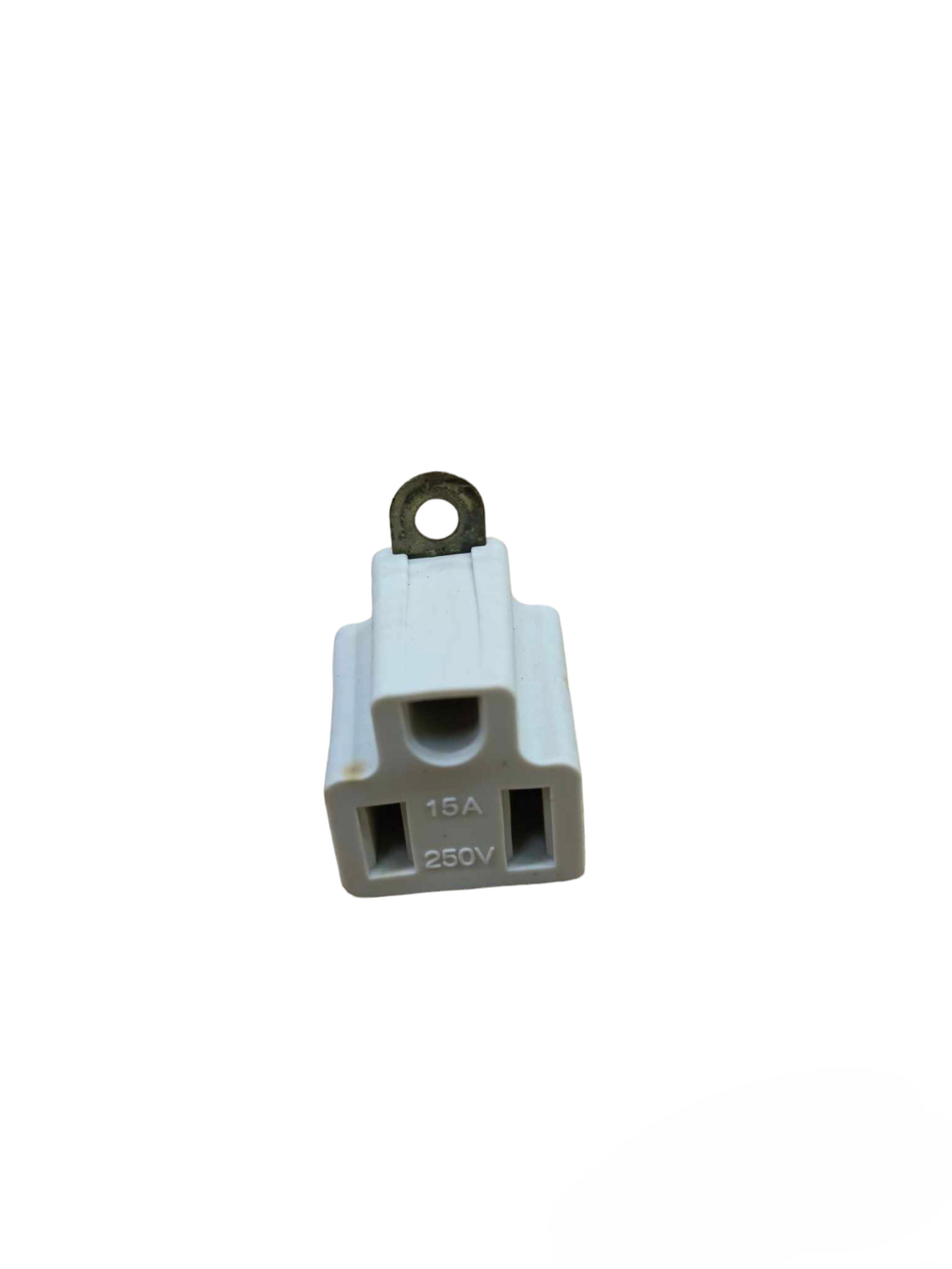 Tokina white three prong plug adapter 10A 250V for travel power conversion