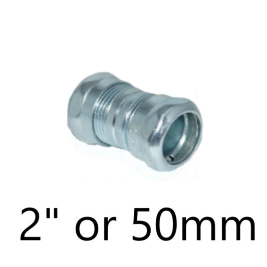 Local EMT Coupling Compression Type 50mm metal electrical conduit connector 2 inch compression fitting