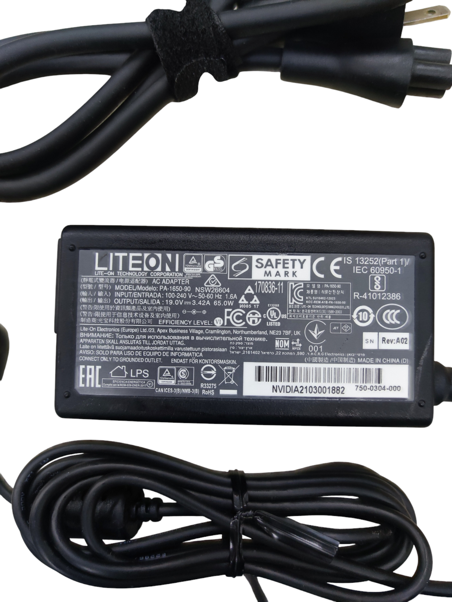 Type G to Type F adapter for Europe power adaptor charger with black cables and safety certification labels