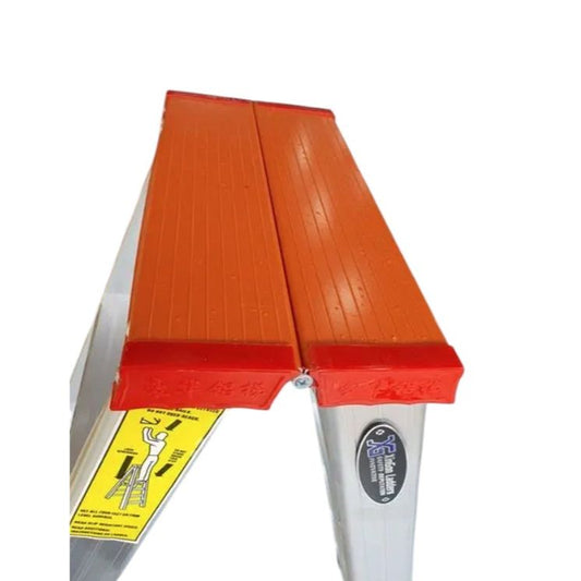 Tailee 2 Step Double Sided A Type Ladder aluminum dual sided top with orange non slip caps
