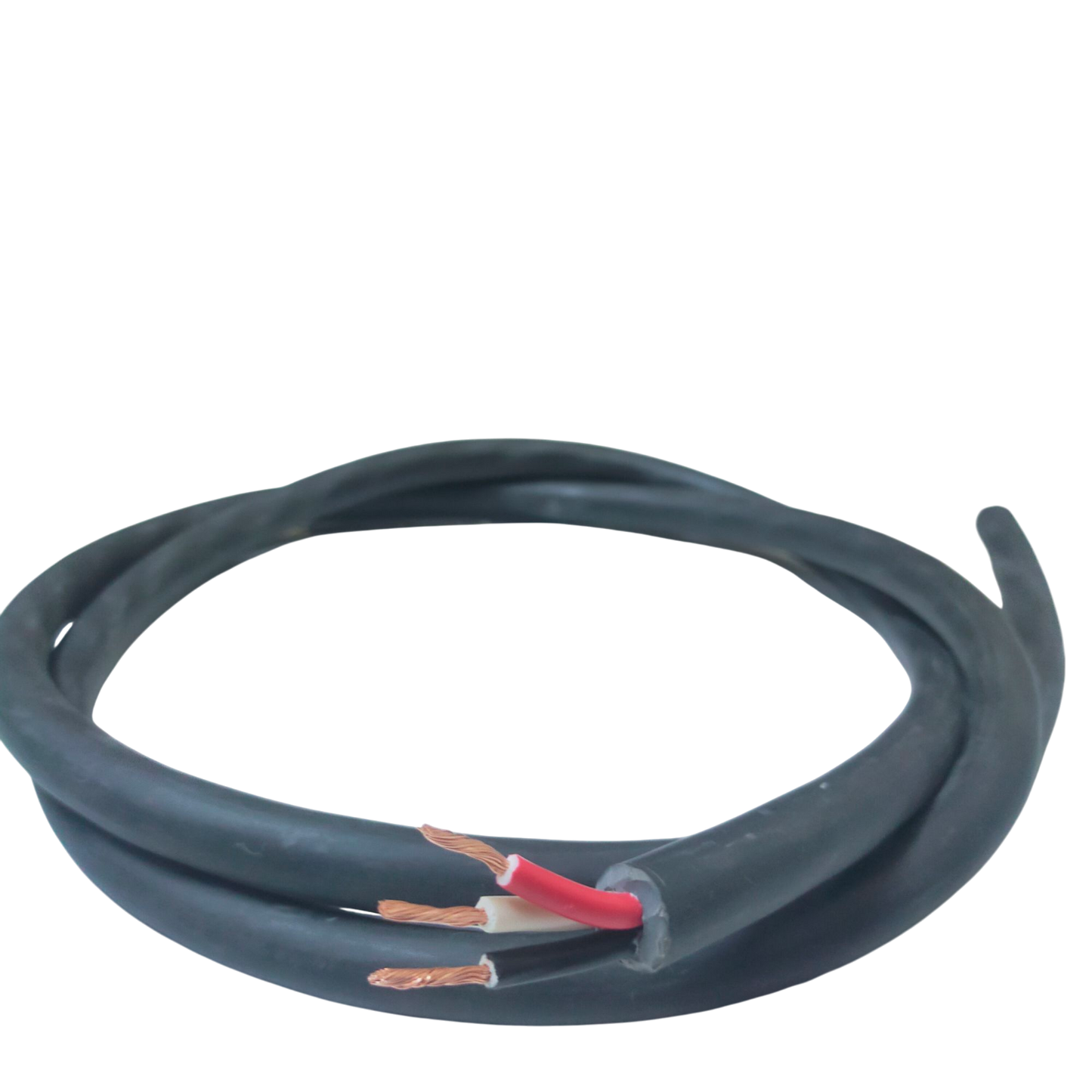 Phelps Dodge 2.0mm royal cord 3 core black electrical wire with exposed copper ends