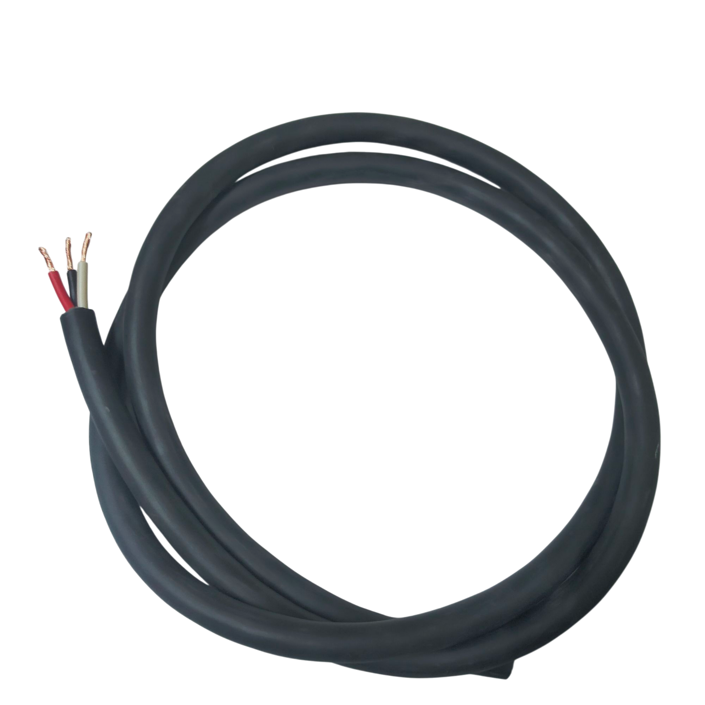 Phelps Dodge 2.0mm royal cord 3 core wire with black insulation and exposed copper ends