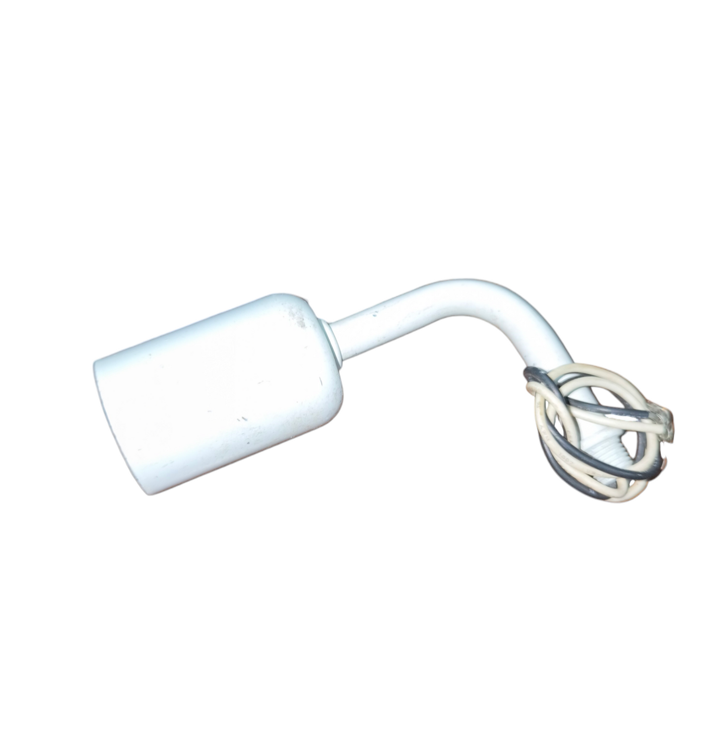 E14 porcelain socket with wire white angled lamp holder for pendant lights and bulb replacements