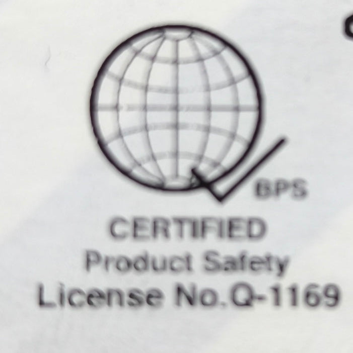 Panasonic Power Points certification label showing globe mark and text for 250V quick connect electrical socket