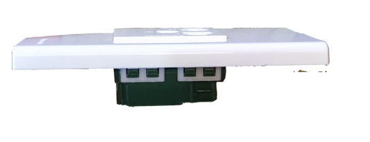 Panasonic white wall plate with 250V quick connect electrical socket module showing quick connect terminals