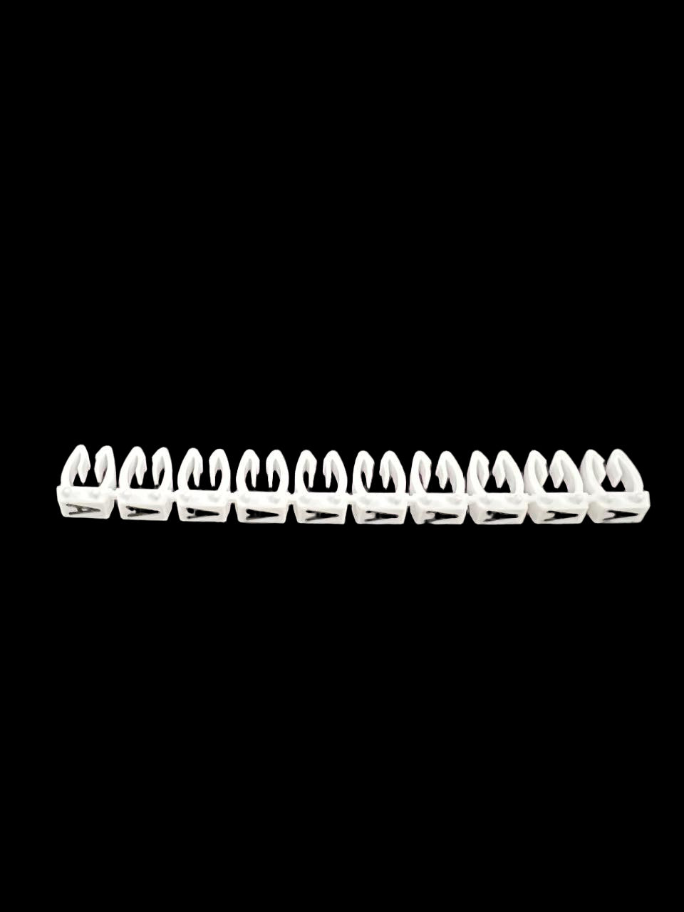 Grippes white adhesive cable clips and alphabet cable markers 260pcs for organizing wires and cords