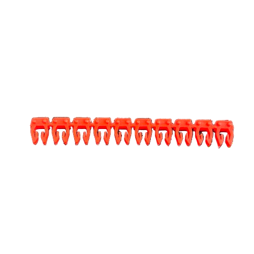 Grippes red plastic Cable Marker Clip On Type A-Z strip for cable management and cable labeling