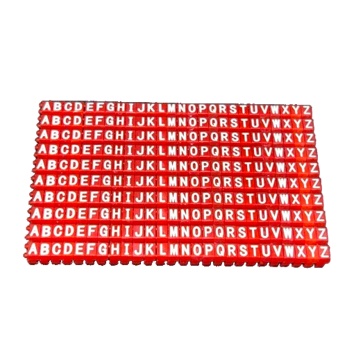 Grippes Cable Marker Clip On Type A-Z red alphabet letter clips for wire labeling and cable organization