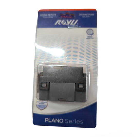 Royu Universal Outlet 15A 250V Plano Series power point switch in retail packaging