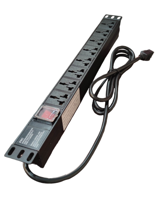 Grippes power supply unit with universal outlet 16A 250V PDU and multiple sockets connected by a long power cord