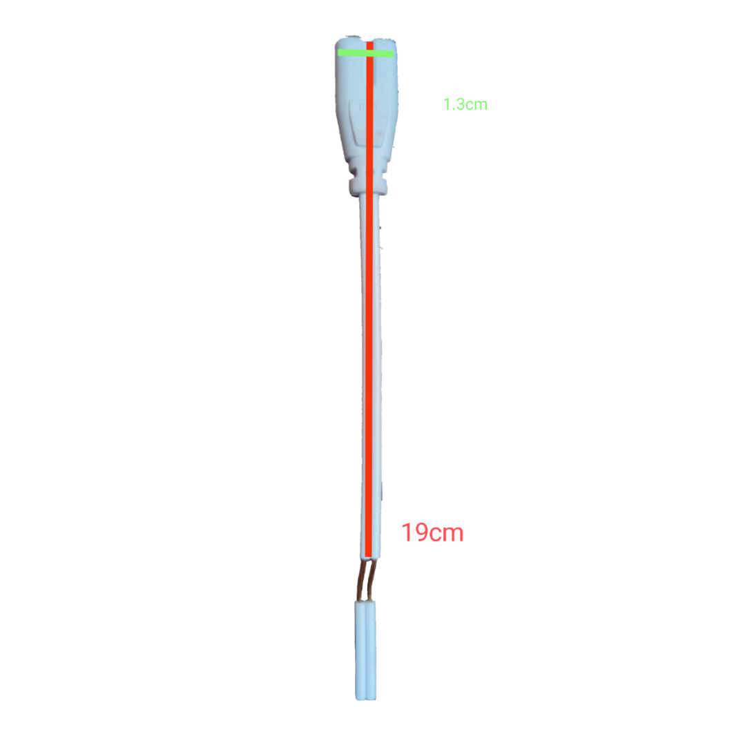 Local T-5 AC Connector 2 Pins white two pin connector with 19cm red and white wires and exposed leads