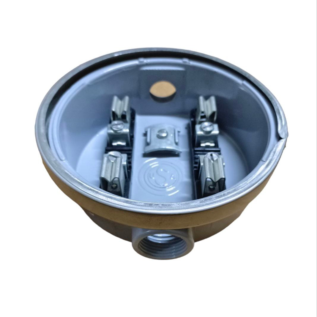 USA Round Meter Base 1 electrical meter socket base with metal terminals for wiring connections