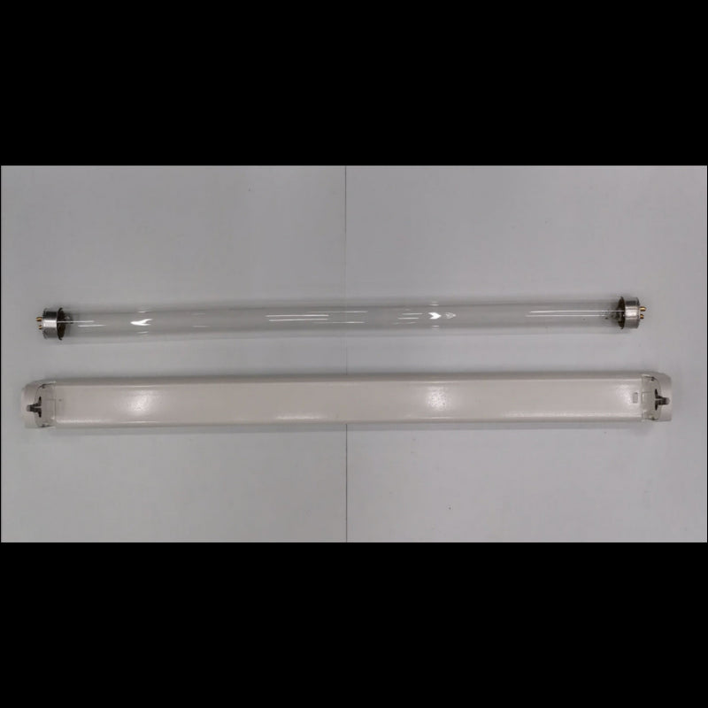 Philips UVC T5 fluorescent lamp 14 watt next to a clear tube for effective UV light solutions