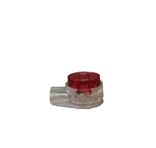 UY Connector Electrical Wire with transparent body and red cap for secure electrical connections