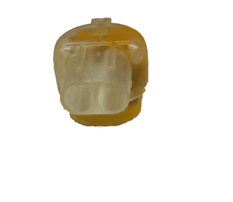 Close-up of a yellow UY Connector Electrical Wire used in electrical circuitry and parts