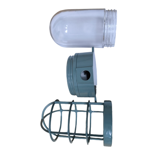 Vapor Lamp E27 with Glass Cover and protective metal cage for lighting installation by VPL