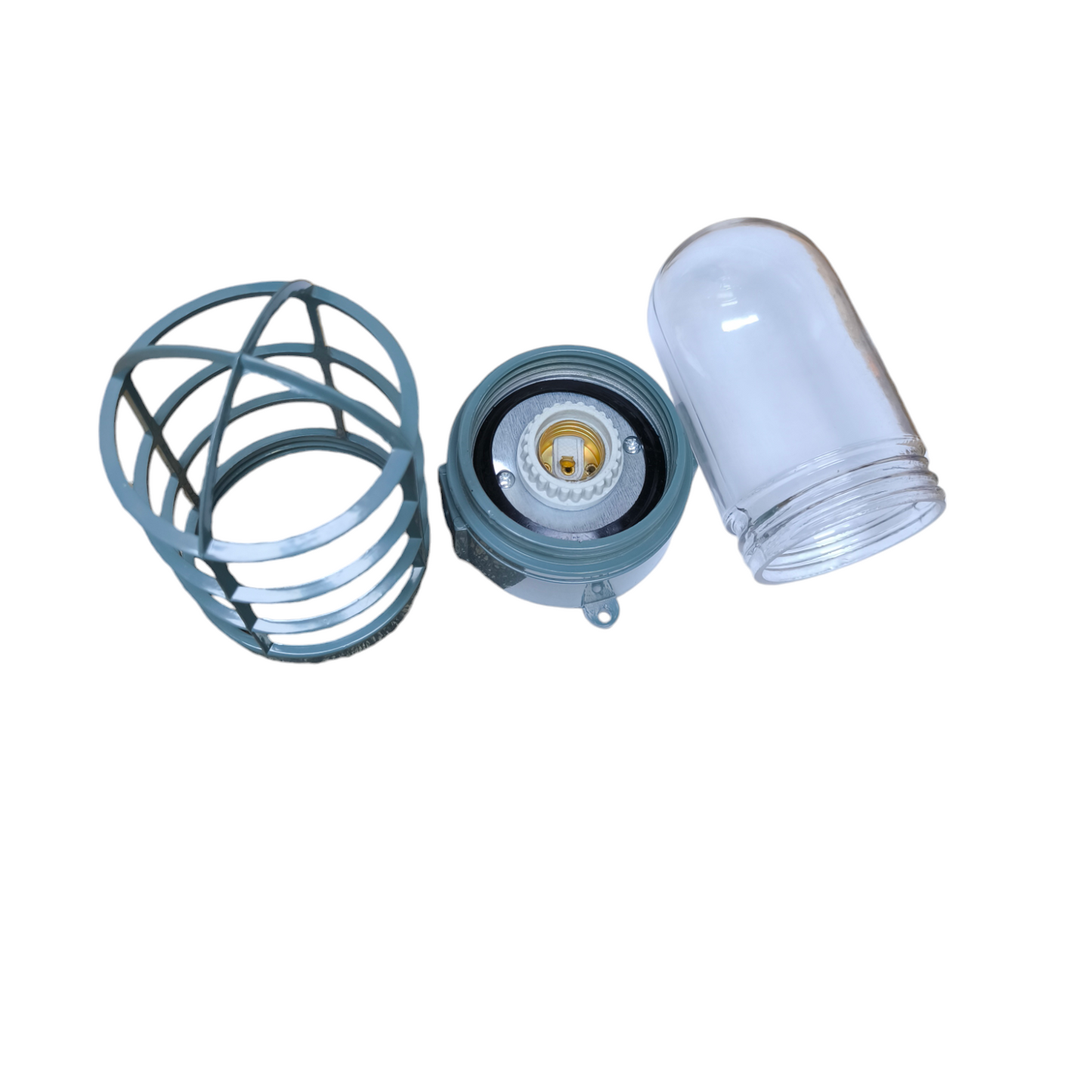 VPL Vapor Lamp E27 with Glass Cover lighting installation accessory with protective cage and socket
