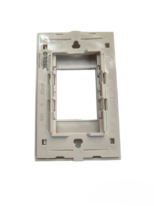 T&J 1 Gang Center Device Plate Cover for power points switches and plugs in white