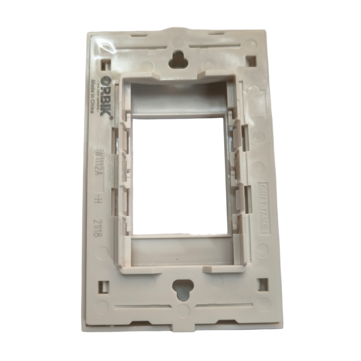 T&J 1 Gang Center Device Plate Cover for power points switches and plugs in white