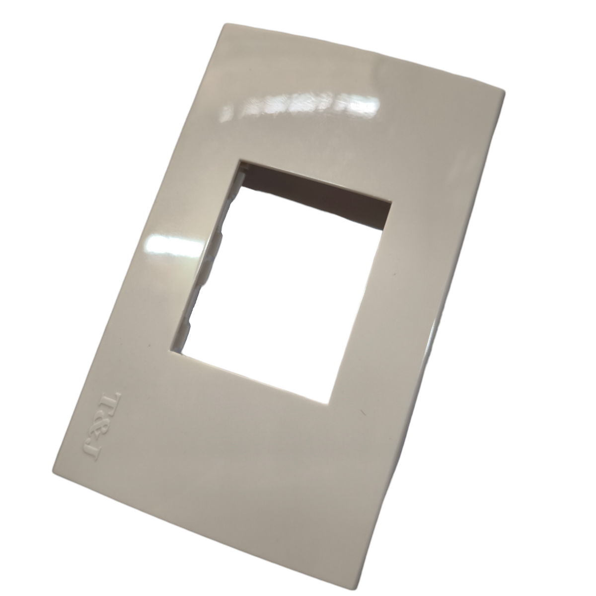 T&J 1 Gang Center Device Plate Cover in white for power points switches and plugs
