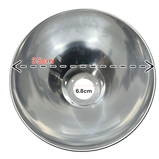 14 inch aluminum reflector lamp cover by Electx Electrical Supply with smooth reflective surface
