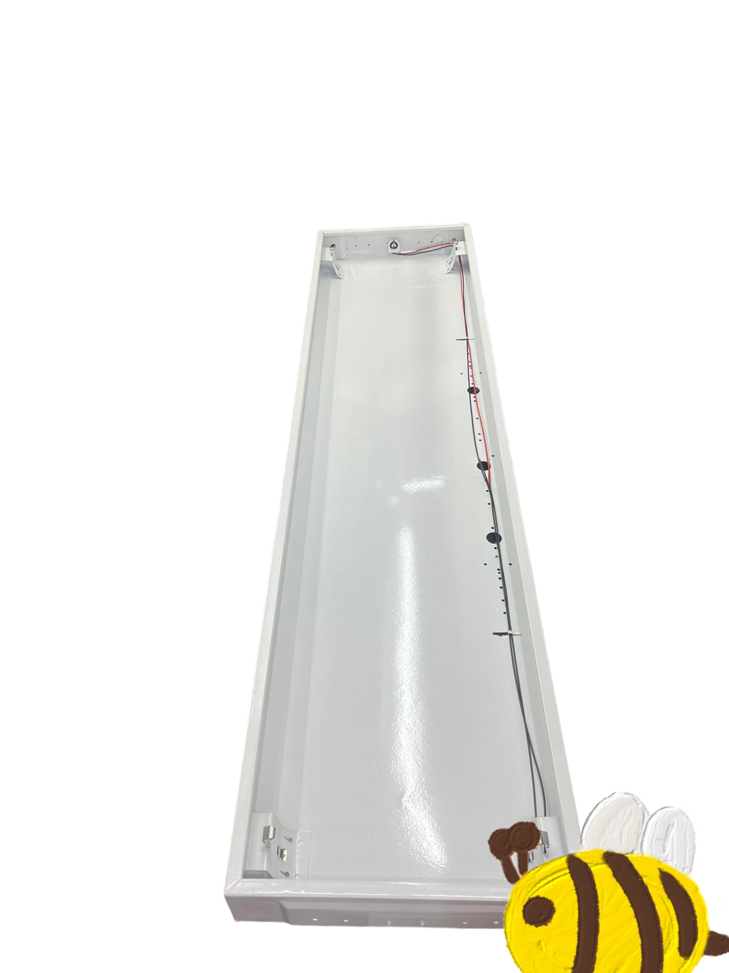 Firefly 48 inch T8 LED troffer light fixture housing in white for ceiling installation