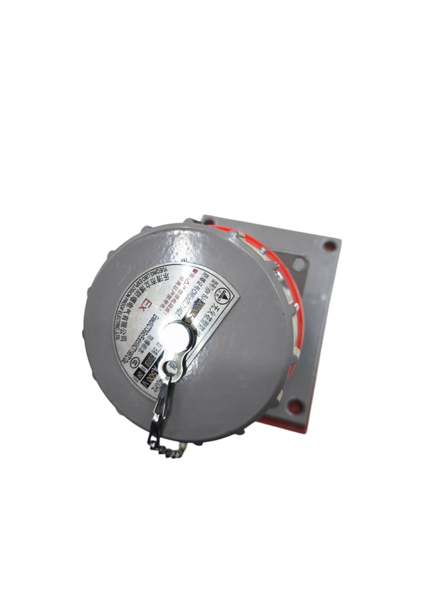 Grippes 300A 3PE chassis socket electrical component with round gray casing and metal connector