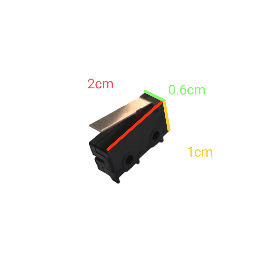 Micro Switch Small Switch 1NO 1NC compact black electrical component with metal lever