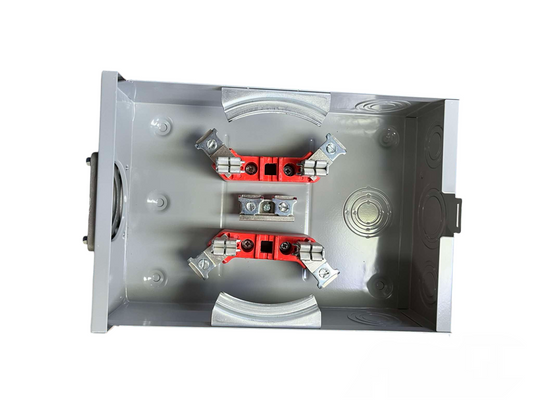 Cirtech Square Meter Base for 4 Jaws in gray metal housing with red and silver components