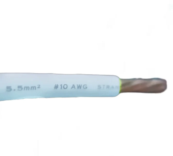 Duraflex 5.5mm THHN AWG 10/7 THWN White- Per Meter