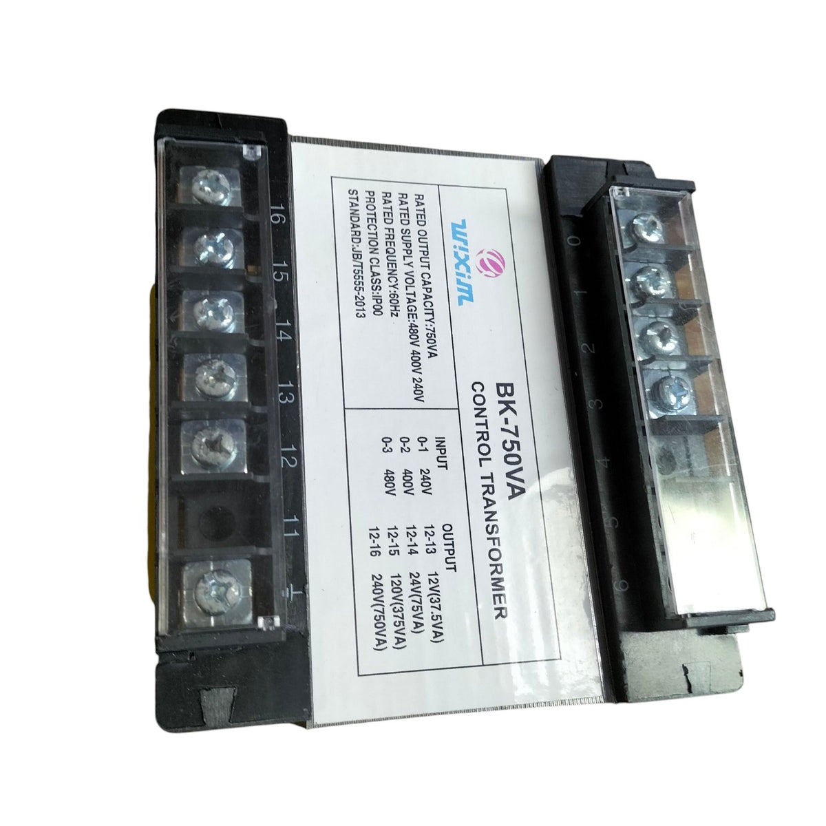 Wixim 750VA Control Transformer Input Voltage 480V 400V and 240V Output 240V 120V 48V 12V 6V Single Phase Class 1 Continuous Duty 50Hz/60Hz