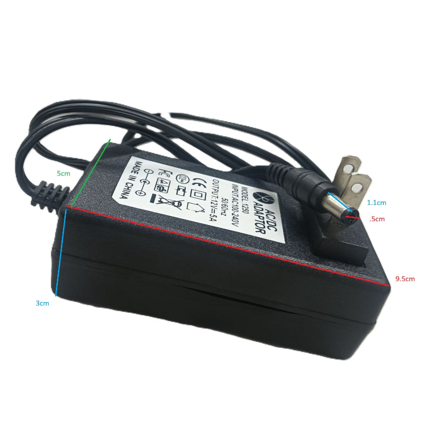 Grippes AC/DC Adaptor 12V 5A , Power Adaptor 12V DC 5A