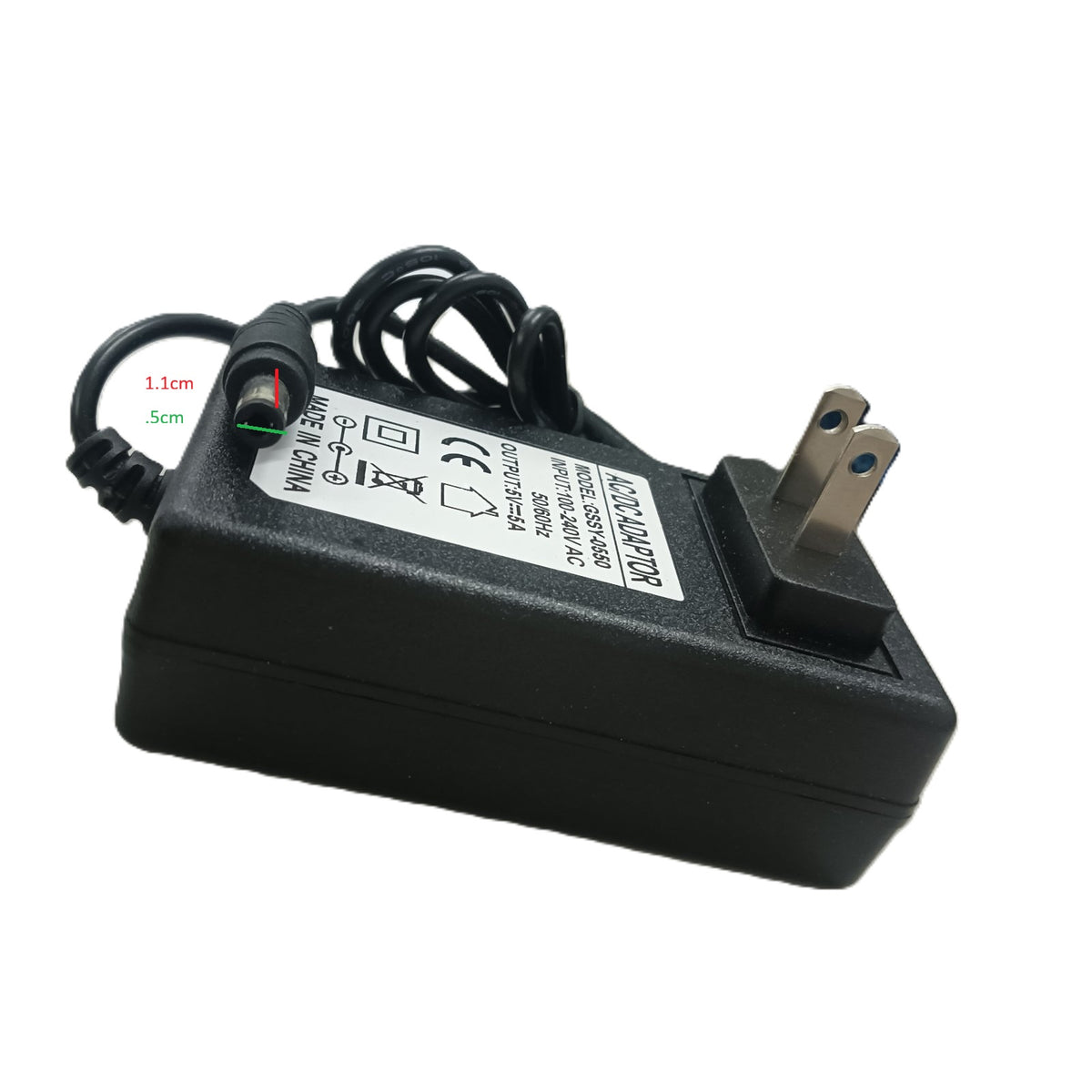 Grippes AC/DC Adaptor 5V 5A , Power Adaptor 5V DC 5A ( 5.5)