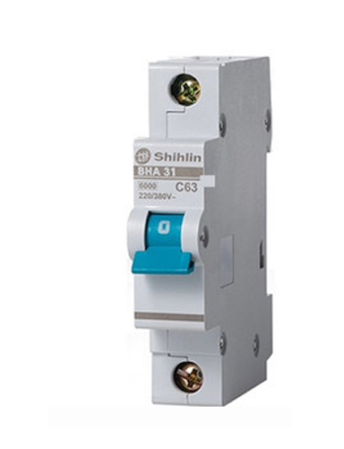 Shihlin Miniature Circuit Breaker 20A 1 Pole MCB 6 Kaic 230V BHA31C-20A