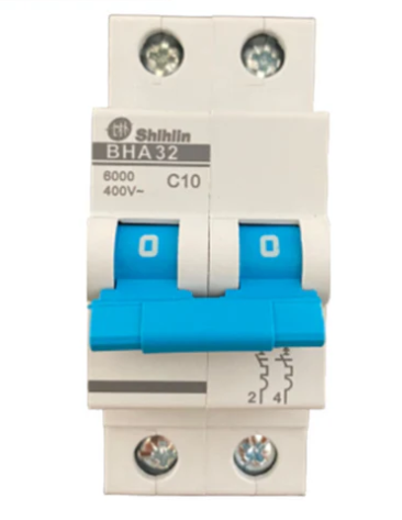 Shihlin Miniature Circuit Breaker 3A 2 Pole MCB 6 Kaic 230V BHA32C-3A