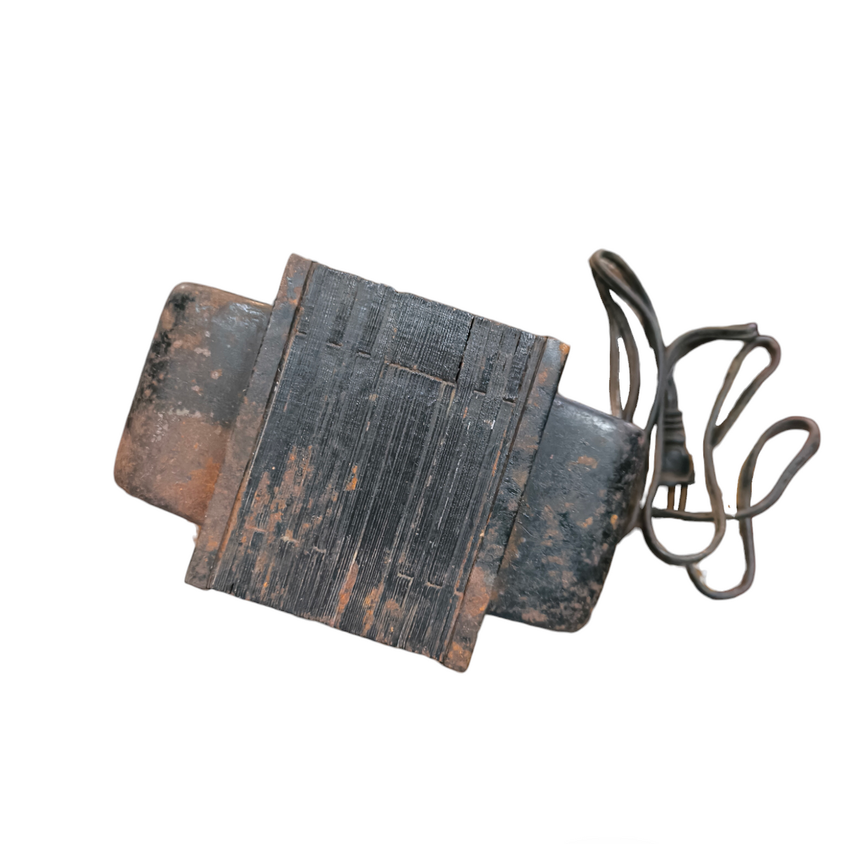 CE door chimes and bells Transformer 220V AC to 100V AC with black wires and weathered casing