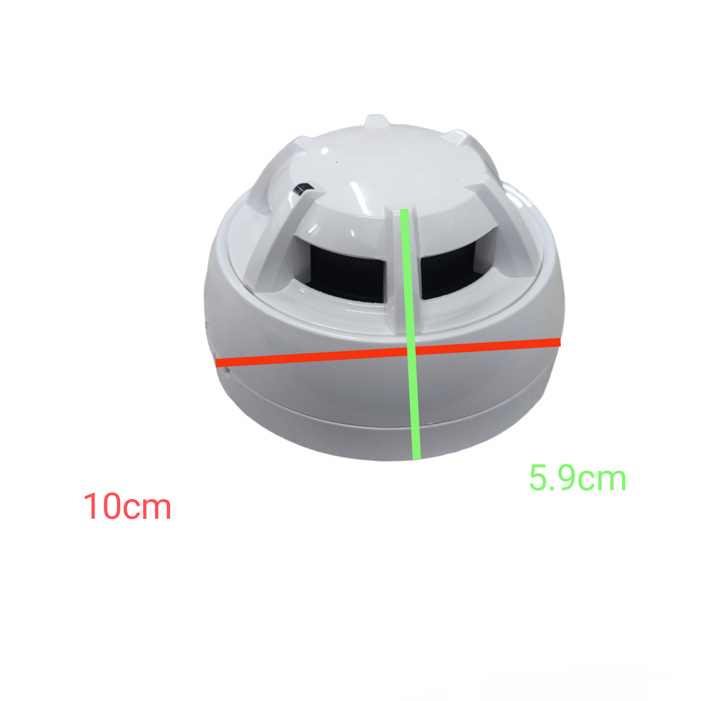 VSAIL Smoke Detector with Base 24V DC in white featuring compact design and ventilation openings